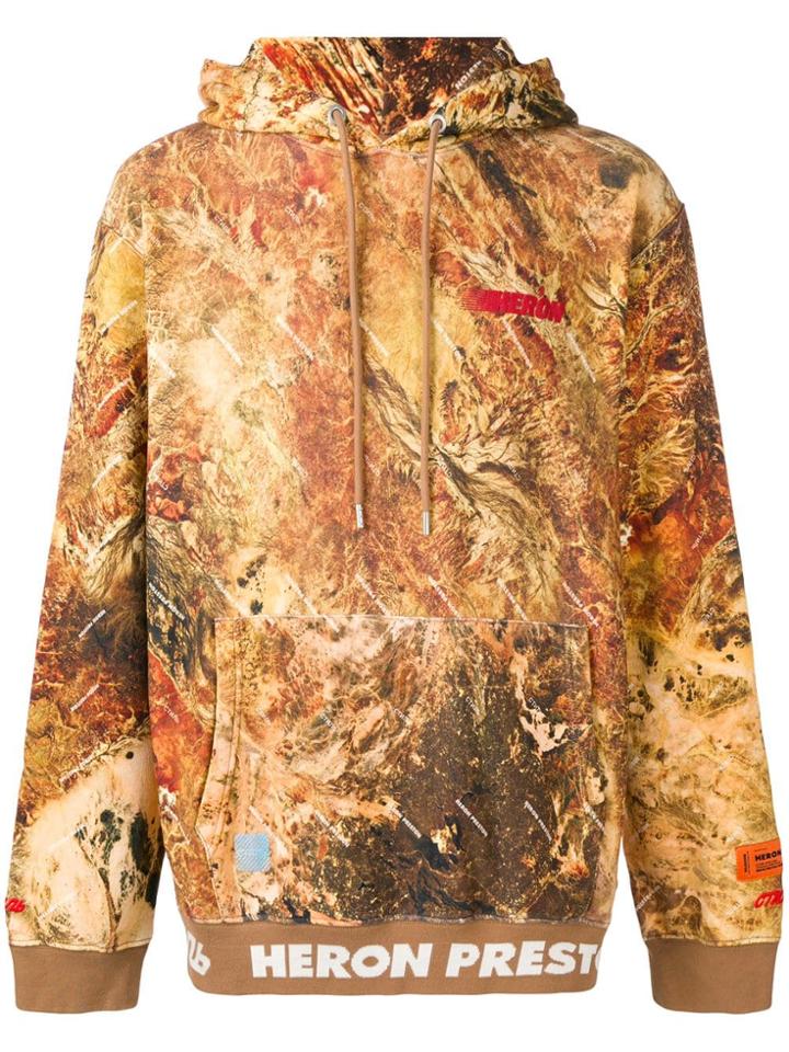 Heron Preston Camouflage Hoodie - Red