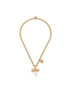 Versace Shark Tooth Chain Necklace - Gold