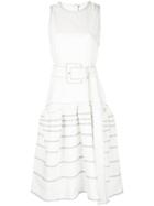 Proenza Schouler Twill Drop Waist Dress - White