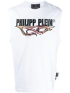 Philipp Plein Over Flame Tank Top - White