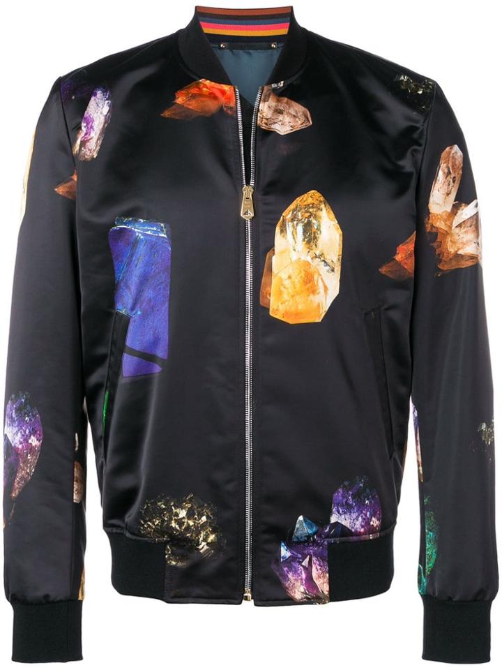 Paul Smith Gem Stone Print Bomber Jacket - Black