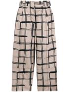 Marni Check Print Trousers - Nude & Neutrals