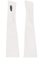 Alessandra Rich Long Button Up Gloves - White