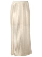D'enia - Pleated Skirt - Women - Nylon/polyamide/acetate - L, Nude/neutrals, Nylon/polyamide/acetate