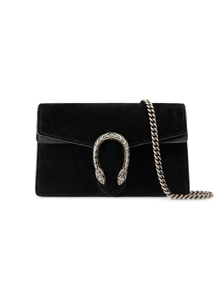 Gucci Dionysus Suede Super Mini Bag - Black