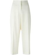 Stella Mccartney Cropped Trousers, Women's, Size: 44, White, Wool