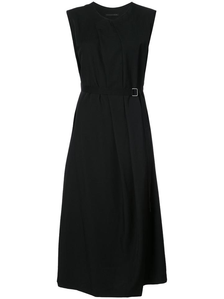 Y's - Flared Knitted Dress - Women - Wool - 2, Black, Wool