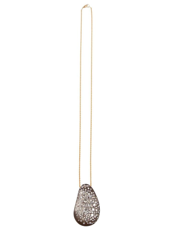 Alexis Bittar Crystal Studded Pendant - Yellow & Orange