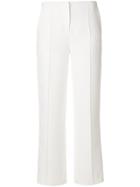 Diane Von Furstenberg Piped High Waisted Trousers - White