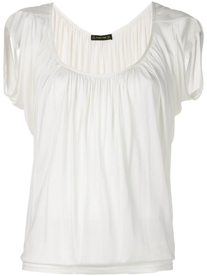 Plein Sud Gathered Front Tank Top - White