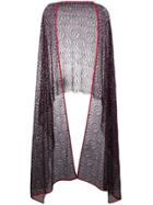 Talbot Runhof Contrast Trim Lace Cape - Pink