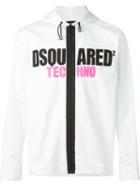Dsquared2 Logo Wind Breaker, Men's, Size: 48, White, Cotton