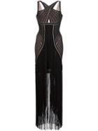 Herve Leger Woven Fringe Dress