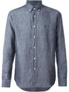 Etro Button Down Shirt, Men's, Size: Xs, Grey, Linen/flax
