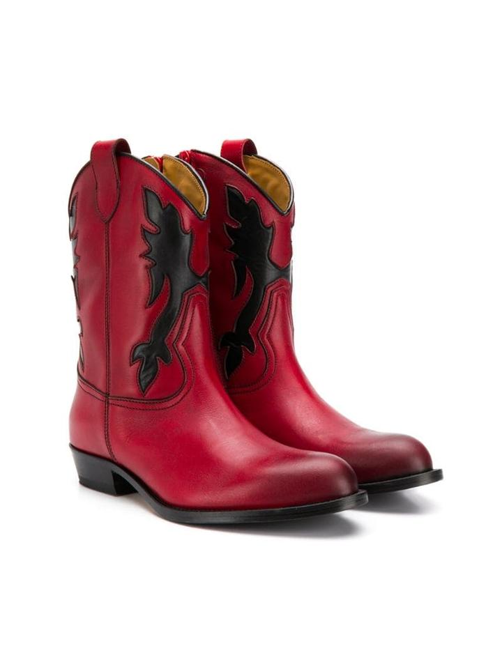 Gallucci Kids Teen Stitched Cowboy Boots - Red