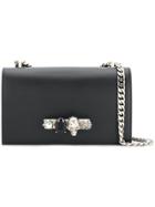 Alexander Mcqueen Jewelled Skull Knuckle Duster Bag - Black