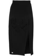 Philipp Plein Lace Cut Out Skirt - Black
