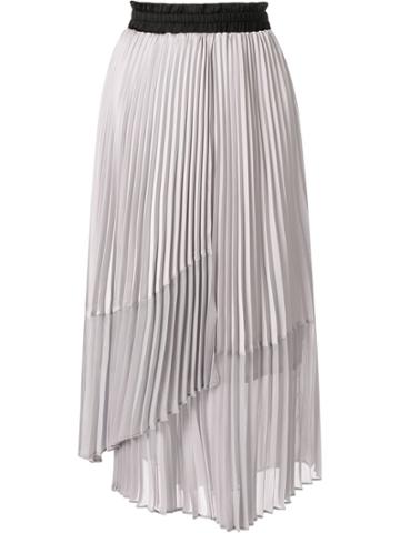 Frei Ea Pleated Asymmetric Skirt - Grey