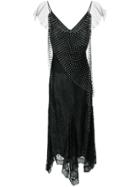 Amen Net Detail Dress - Black