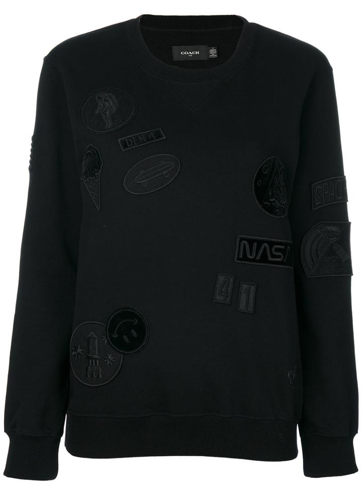 Coach - Patch Sweatshirt - Women - Cotton - Xs, Black, Cotton