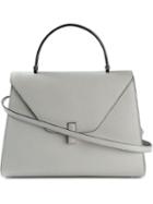 Valextra Fold Over Tote Bag, Women's, Grey