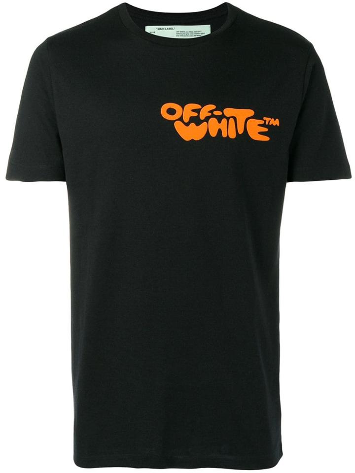 Off-white Bubble Font Logo Print T-shirt - Black