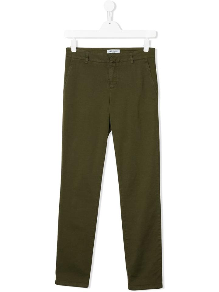 Dondup Kids Slim Fit Chinos - Green