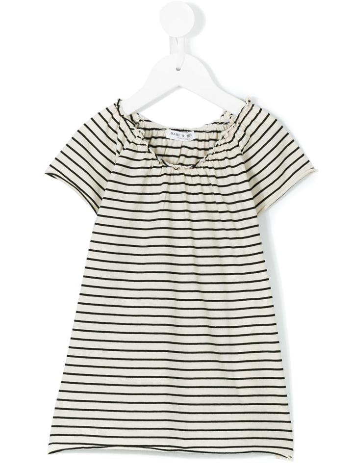 Babe And Tess - Striped Dress - Kids - Cotton - 6 Yrs, Nude/neutrals