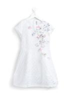 Simonetta Floral Applique Dress, Girl's, Size: 10 Yrs, White