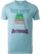 Paul Smith Jeans Front Print T-shirt, Men's, Size: S, Blue, Organic Cotton