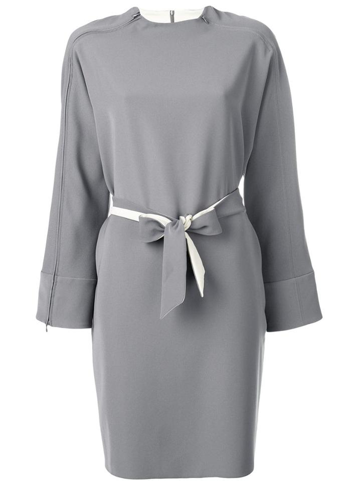 Emporio Armani Belted Zipped Dress - Grey