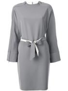 Emporio Armani Belted Zipped Dress - Grey