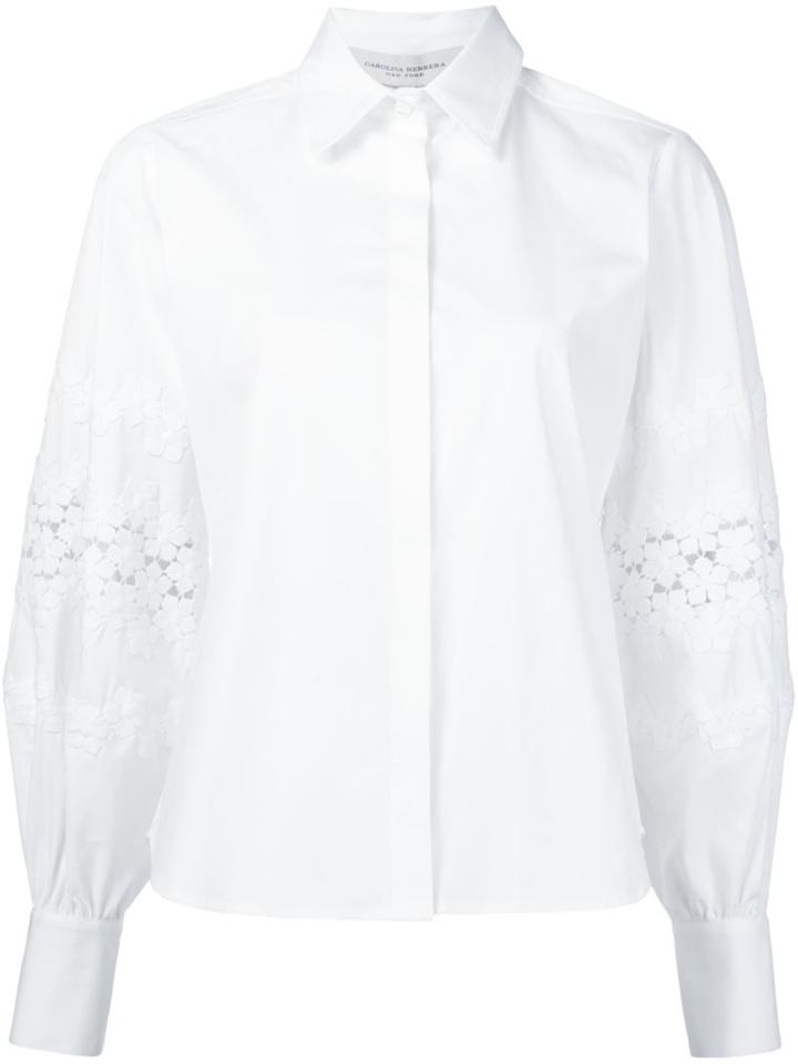 Carolina Herrera Lace Insert Shirt