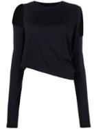 Mm6 Maison Margiela Cut-out Sweater, Women's, Size: Small, Black, Polyester/viscose