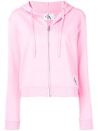 Calvin Klein Jeans Zipped Hoodie - Pink