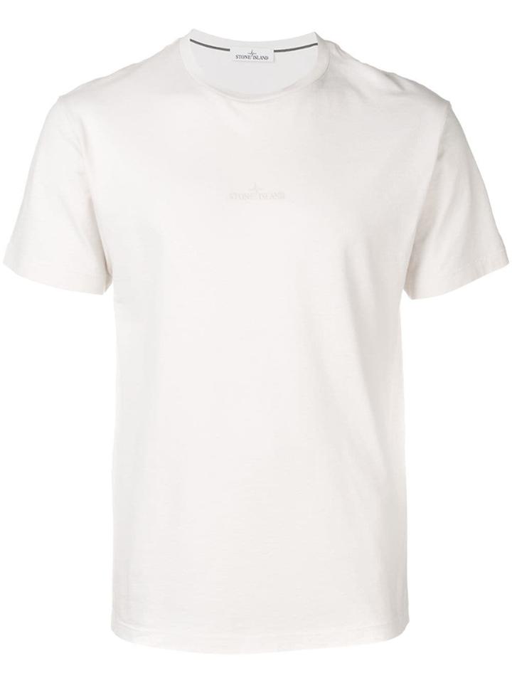 Stone Island Logo Print T-shirt - Neutrals