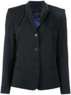 Barbara Bui Leather Lapel Blazer - Black