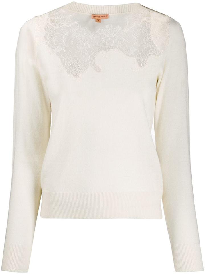 Ermanno Scervino Lace Panel Jumper - White