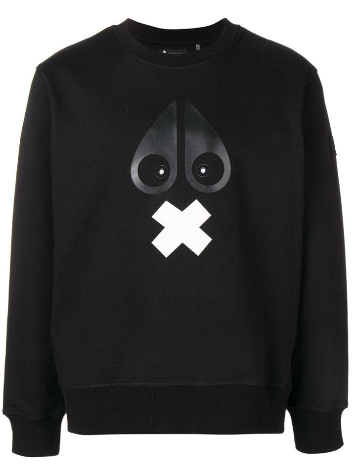 Moose Knuckles Graphic Print Sweatshirt - Black