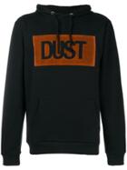 Dust Logo Print Hoodie - Black
