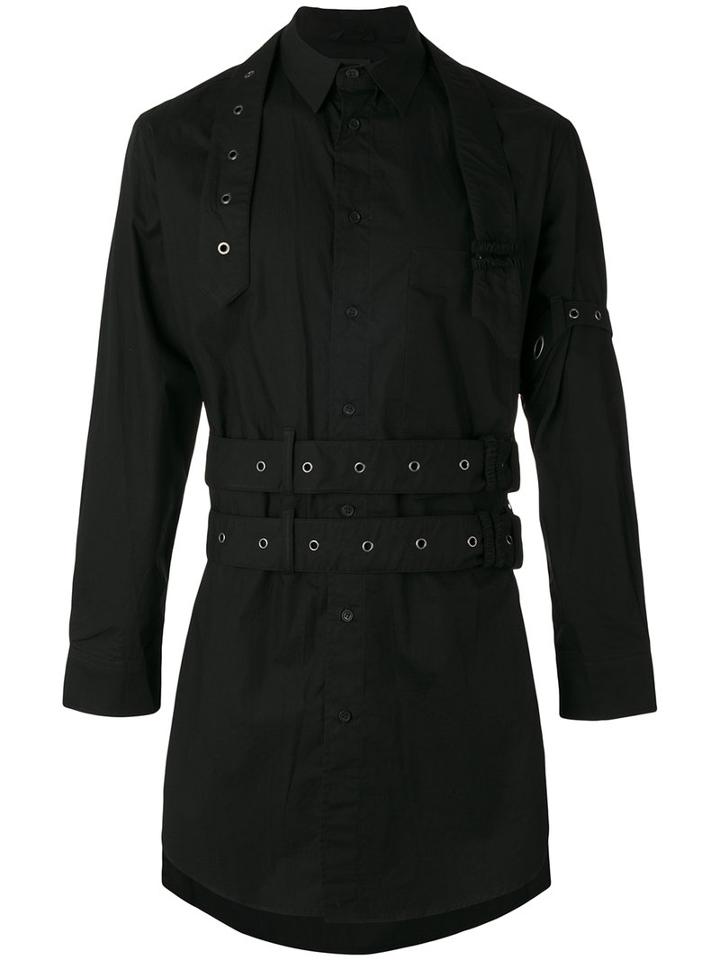 Craig Green Oversized Belt Shirt, Men's, Size: Medium, Black, Cotton