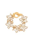 Oscar De La Renta Faux-pearl Embellished Bracelet - Metallic