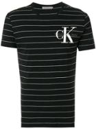 Ck Jeans Striped Logo T-shirt - Black