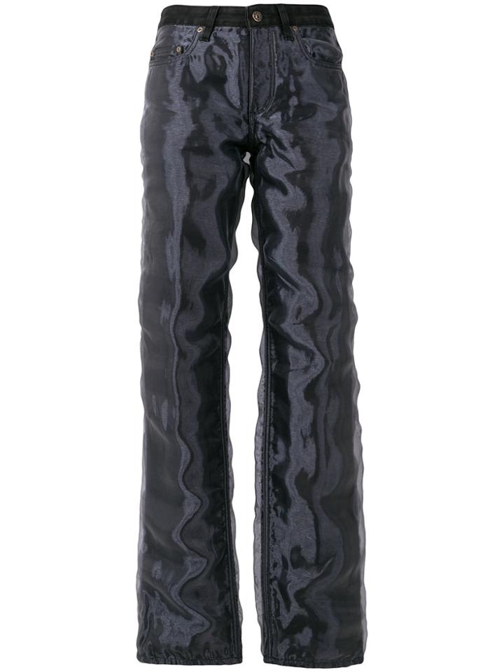 Y / Project Mesh Outer Jeans - Black