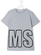 Logo Print T-shirt - Kids - Cotton - 14 Yrs, Grey, Msgm Kids