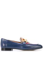 Madison. Maison Snakeskin Embossed Loafers - Blue