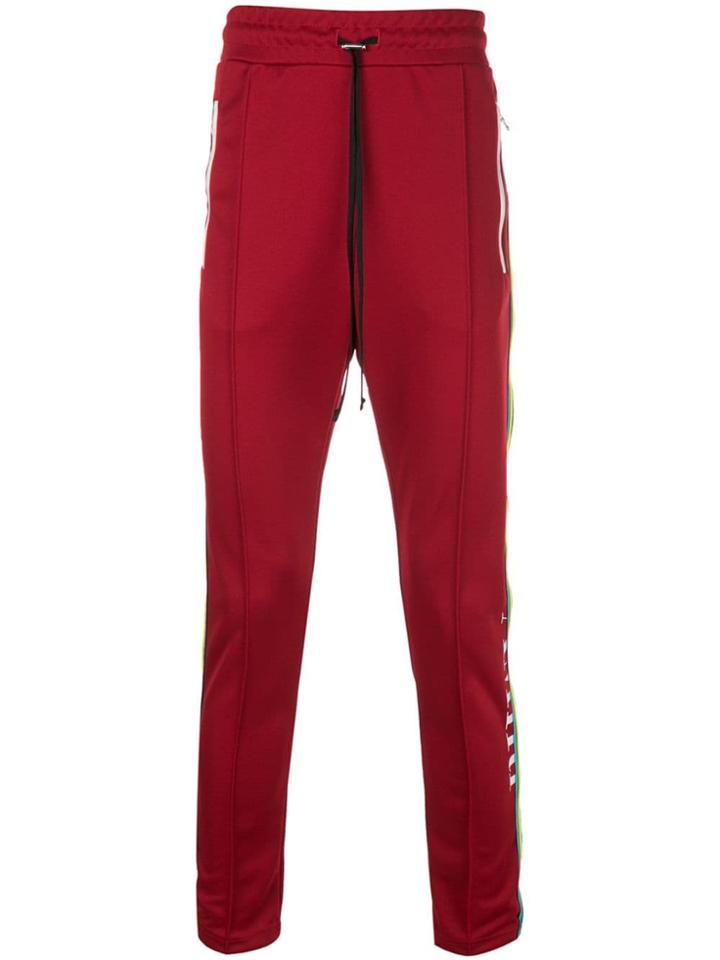 Amiri Contrast Stripe Track Pants - Red