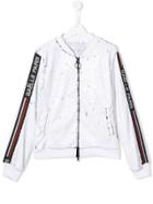 Gaelle Paris Kids Teen Sequinned Bomber Jacket - White