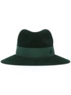 Maison Michel Logo Plaque Hat, Women's, Size: Medium, Green, Wool Felt