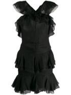 Christian Dior Pre-owned 2000's Ruffled Mini Dress - Black